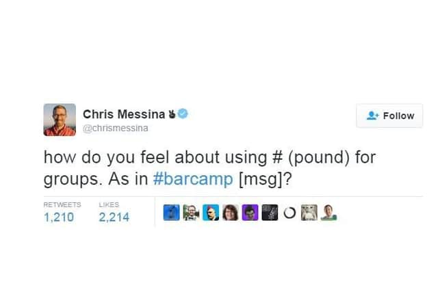 Chris Messina's tweet.