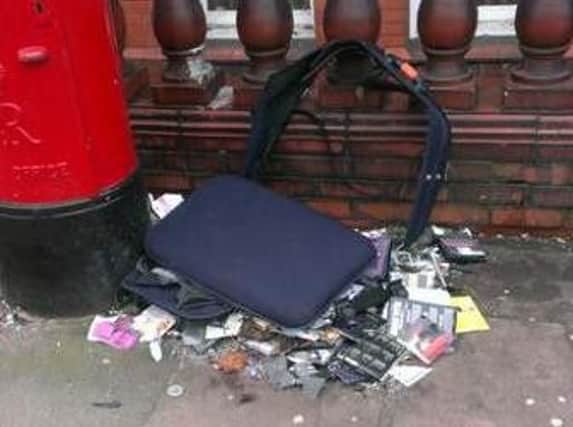 The suitcase which sparked the bomb scare.