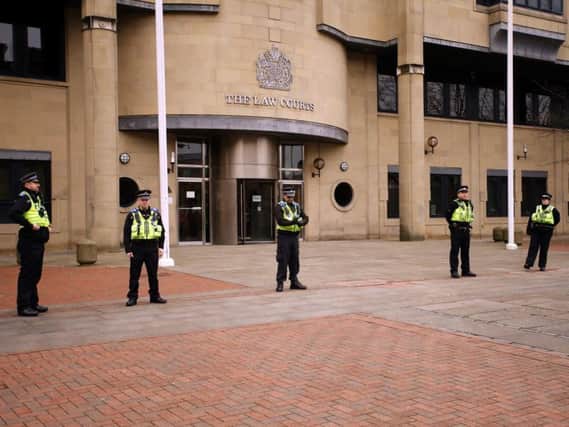 Adam Johnson is being sentenced at Bradford Crown Court.