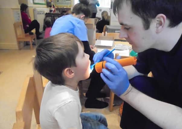 Children from Nursery Time received a visit from St Michaels Dental Practice.