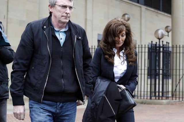Adam Johnson's parents leaving court. Picture by PA.