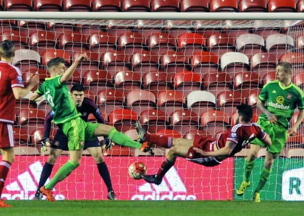 Sunderland U21s defend against Middlesbrough earlier this week