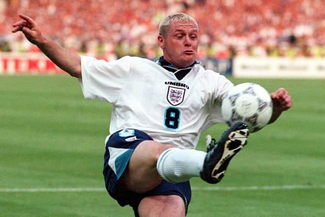 Playing for England during Euro 1996.