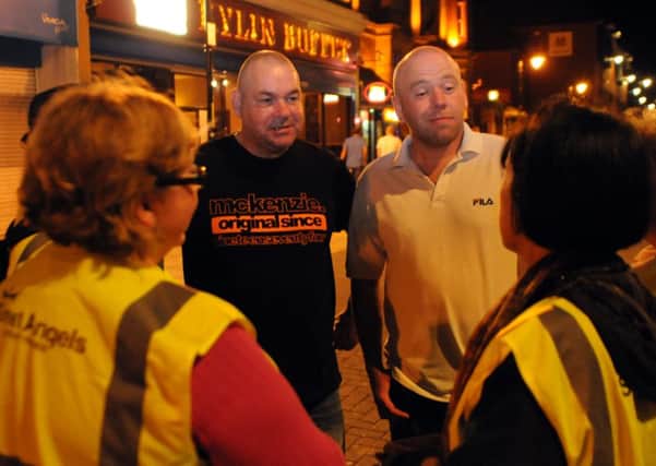 Street Angels in South Shields town centre, with Tony Jackson, left, and Rob Roy.