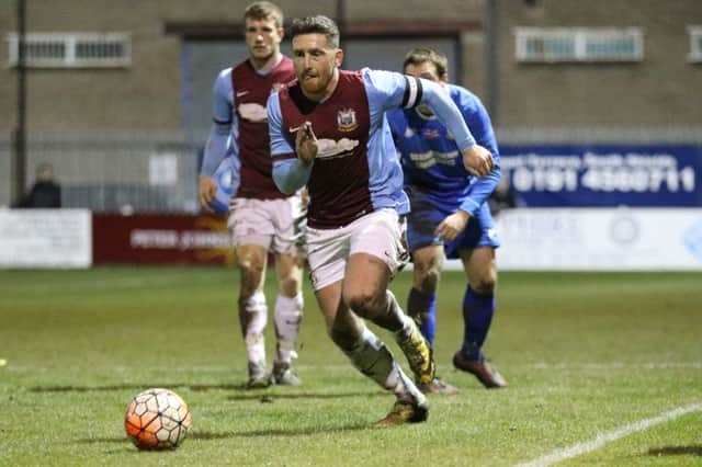 South Shields captain Leepaul Scroggins has urged the team to win promotion 'for the town'. Image by Peter Talbot.