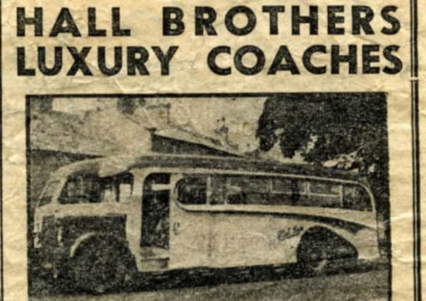 Hall Brothers boasted of their luxury coaches in their ads.