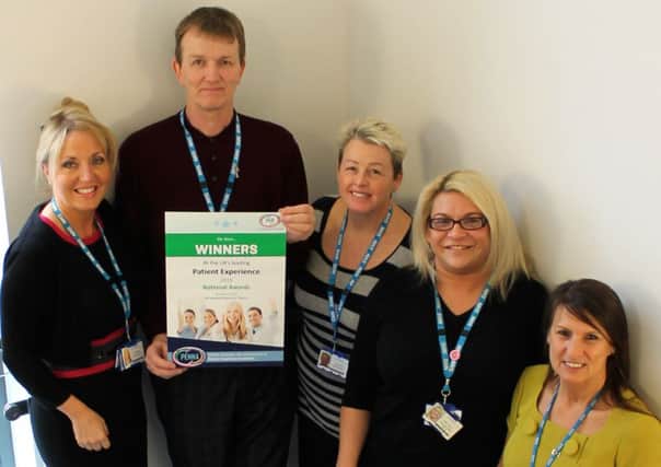 Members of the award-winning Learning Disability service, left to right, head of the service Tracey Peters, safe care lead Peter Nash, community nurse Janis Conway, community support worker Emma Harris and clinical business manager Mandy Bowler.