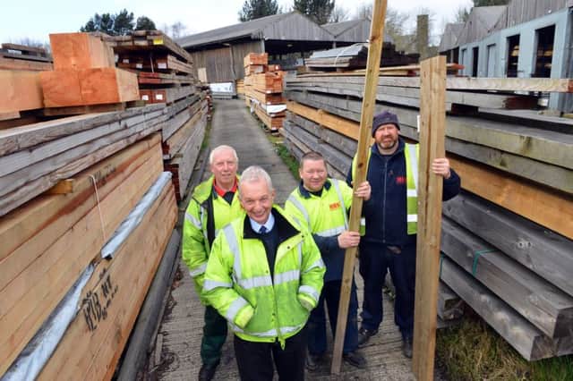 Timber yard MH Southern and staff, from left ,Graham Bird, Michael Anderson, Chris Lagan and Bryan Horn.