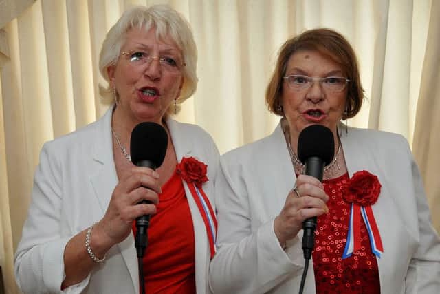 Harmony For You singers Joan Carter, (left) and Jean Watson.