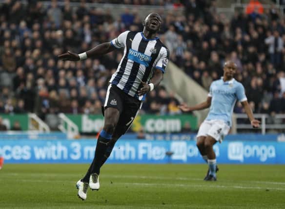 Newcastle United's Moussa Sissoko reacts dagainst Man City