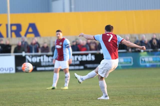 Robert Briggs hits the bar. Pic: Peter Talbot