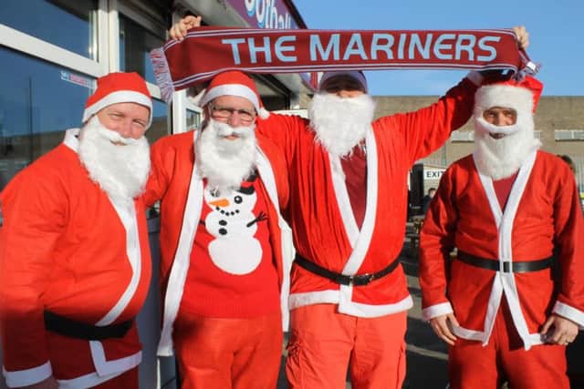 South Shields fans in fancy dress