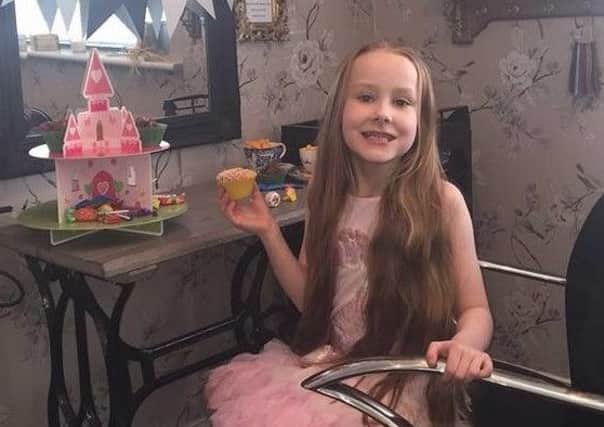 Ava Grace Henderson had several inches of her hair in aid of the Little Princess Trust.