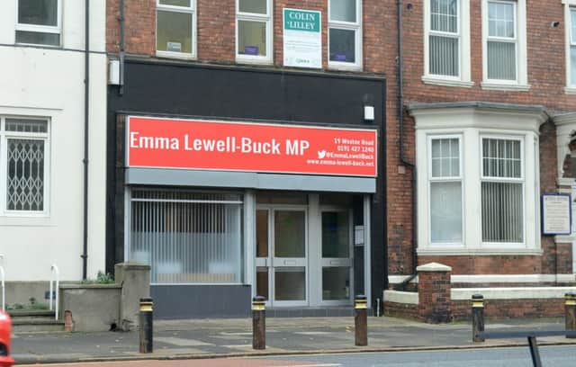 South Shields MP Emma Lewell-Buck's Westoe Road office.