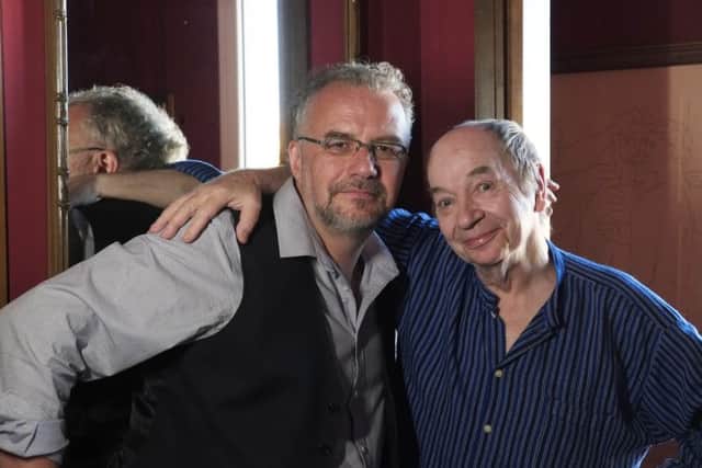 Garry Hunter, left, with Lindsay Kemp, a choreographer who taught David Bowie and Kate Bush to dance. Picture by Doralba Picerno.
