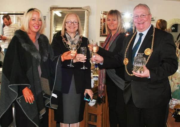 Carol Gibson, left, Mayor and Mayoress Coun Richard Porthouse and wife Patricia, and business partner Pam Gemma.
