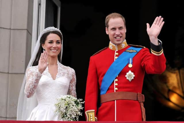 The Cambridges at their wedding on April 29, 2011. Picture: PA.