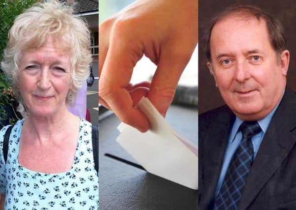 Candidates in the Primrose ward for the local elections. Lesley Hanson and Jim Perry. Not pictured: James Cain.