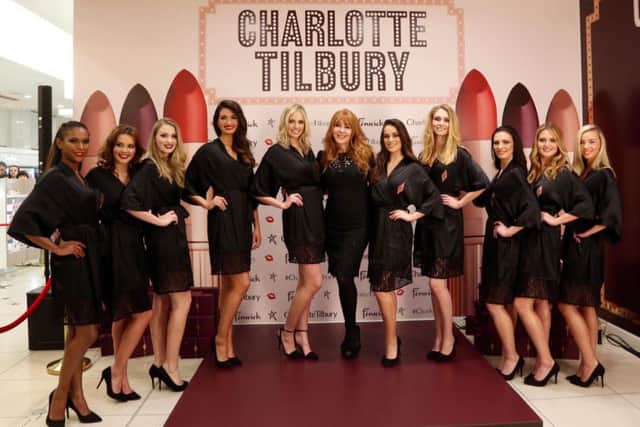 Models showcasing Charlotte Tilbury's (centre) 10 iconic make-up looks in Fenwick Newcastle.