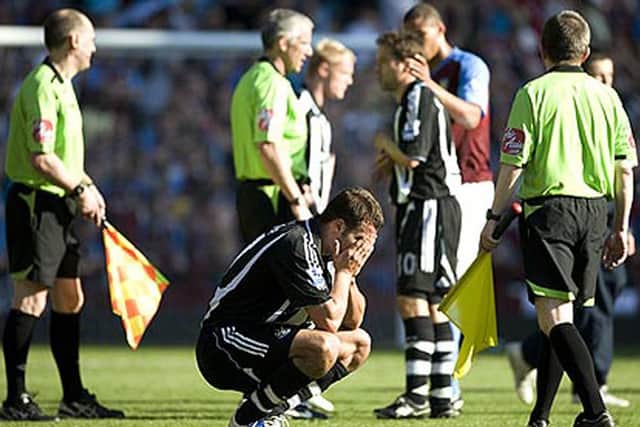Newcastle were relegated back in 2009 at Villa Park