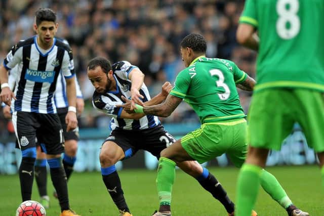 Andros Townsend in action for Newcastle United