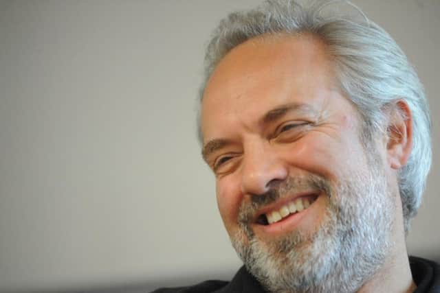 Film director Sam Mendes CBE pictured during his visit to Harton Technology College to appear at the South Shields Annual Lecture.