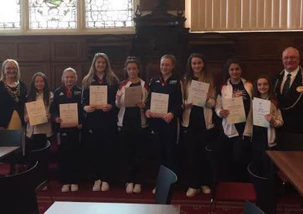 Gymnasts were invited to a civic reception at Jarrow Town Hall