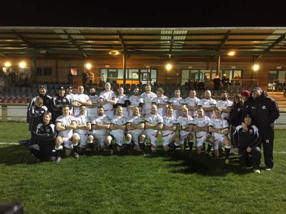 Police England team before a match.
