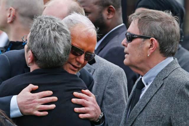Paul Gascoigne and his father John, right, at the funeral of his nephew Jay Kerrigan-Gascoigne, who died aged just 22 after long-running mental health issues.