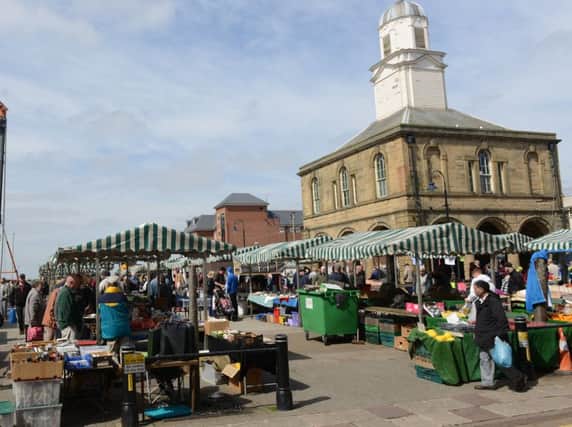 South Shields market before the recent work was completed.