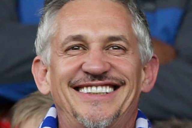 Gary Lineker at Old Trafford, who has said he has no regrets about pledging to host Match Of The Day in his underwear following Leicester City's historic title victory.