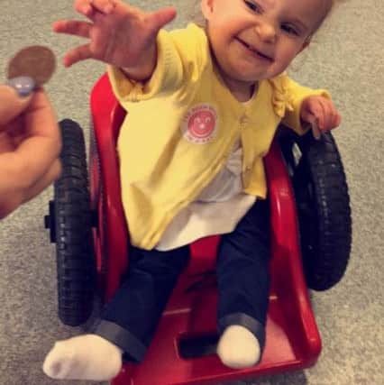 Rubie O'Brien in the wheelchair she uses now.