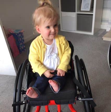 Rubie O'Brien in the wheelchair she uses now.