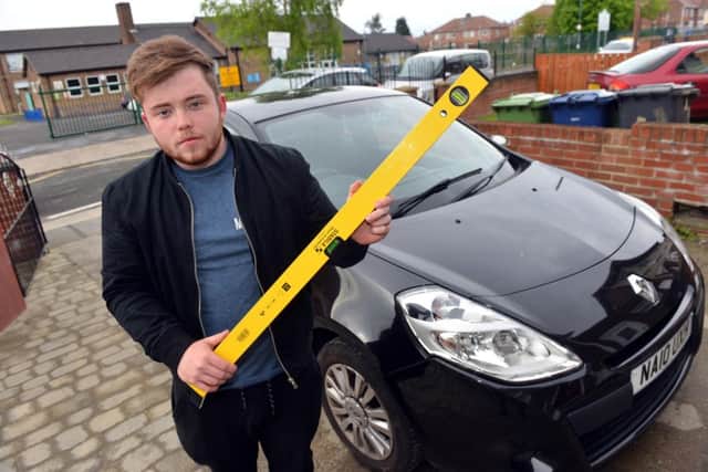 Apprentice joiner Kieran Maughan has had his power tools stolen from his car