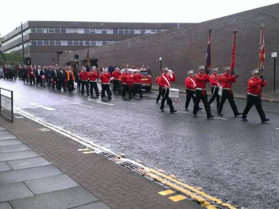 Parade to remember those who died at the Battle of the Somme in 1916.
