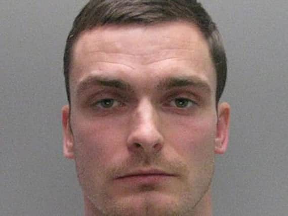 The photograph of Adam Johnson, issued by Durham Police, at the end of his trial.