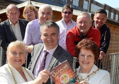 Launch of last year's Jarrow Festival.
From left Mayor Councillor Fay Cunningham, Coun Ken Stephenson and mayoress Stella Matthewson