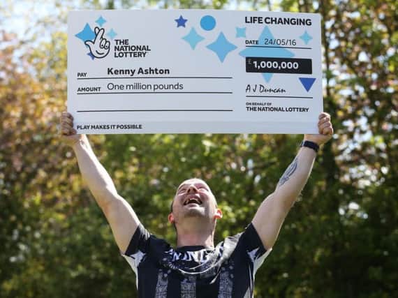 Kenny Ashton, who won 1million on a National Lottery Scratchcard.