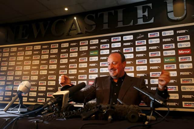 Newcastle United manager Rafa Benitez during a press conference at St James's Park