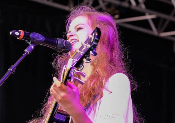 Eve Simpson on stage at Bents Park last year.