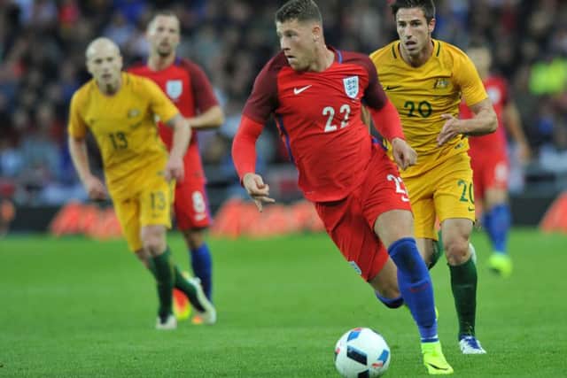 Ross Barkley looks for an opening in England's win over Australia. Picture by Frank Reid