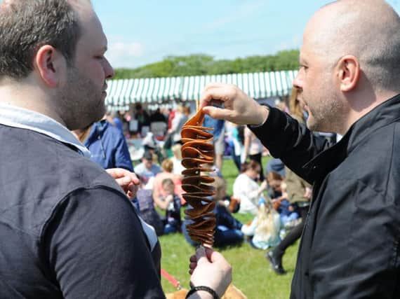 Crowds enjoy the Proper Food Festival held at Bents Park, South Shields.