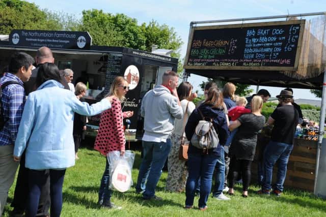 Crowds enjoy the Proper Food Festival held at Bents Park, South Shields.