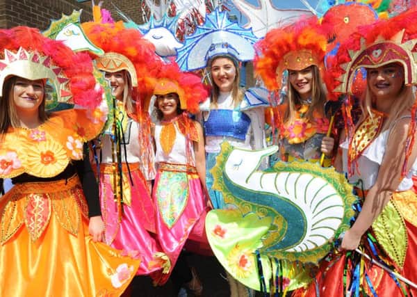 Carnival time at Hedworthfield CA, Jarrow, with costumes designed by Creative Seed.