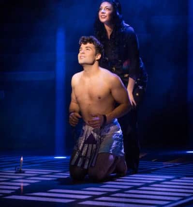 Joe McElderry as Joseph with Lucy Kay as the Narrator.