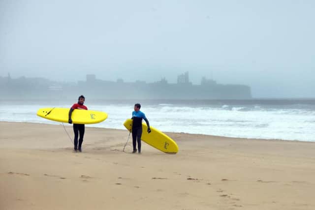 But it's been good weather for surfers as the wind whipped up waves