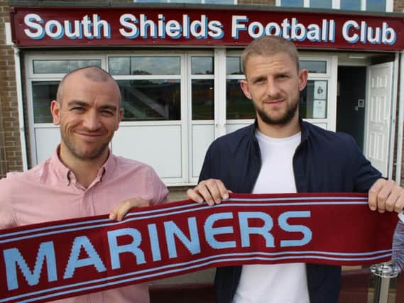 Gavin Cogdon, left, and Craig Baxter have opted to join South Shields. Image by Peter Talbot.