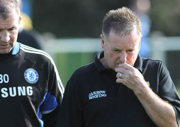 Jarrow Roofing manager Richie McLoughlin, right, has a lot of things to ponder before the start of the season .