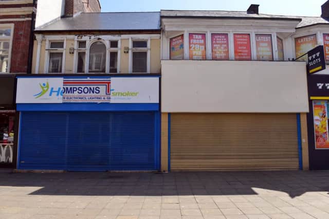 South Shields King Street's empty shop units.