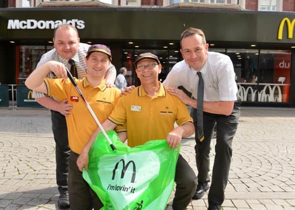 McDonalds King Street staff are to litter pick in South Shields West Park.
From left Adam Kemp, Adam Roston, Andy Smith and Phil Atkinson